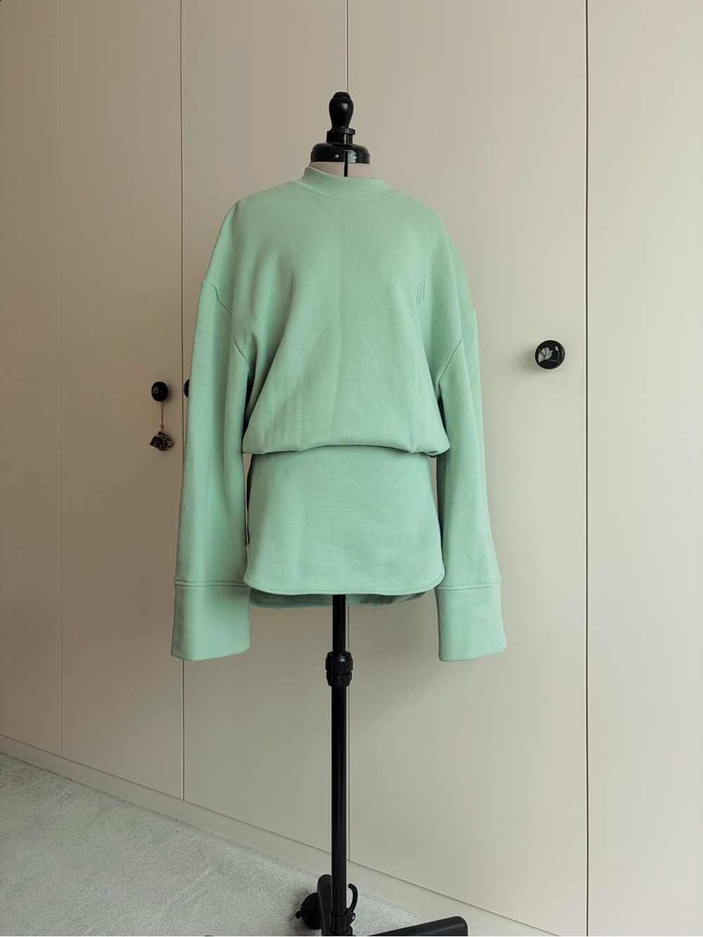 The Attico Mint Green Mini Sweat Dress